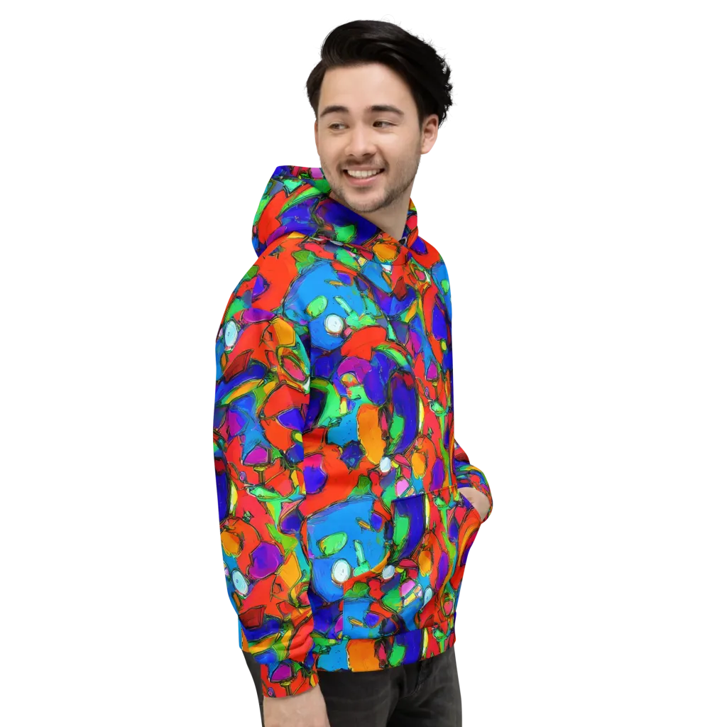 Kaleidoscope Clash on Hoodie — Right