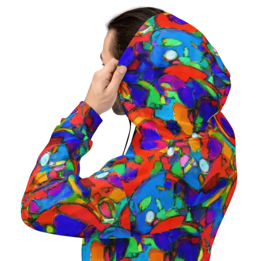 Kaleidoscope Clash on a Hoodie