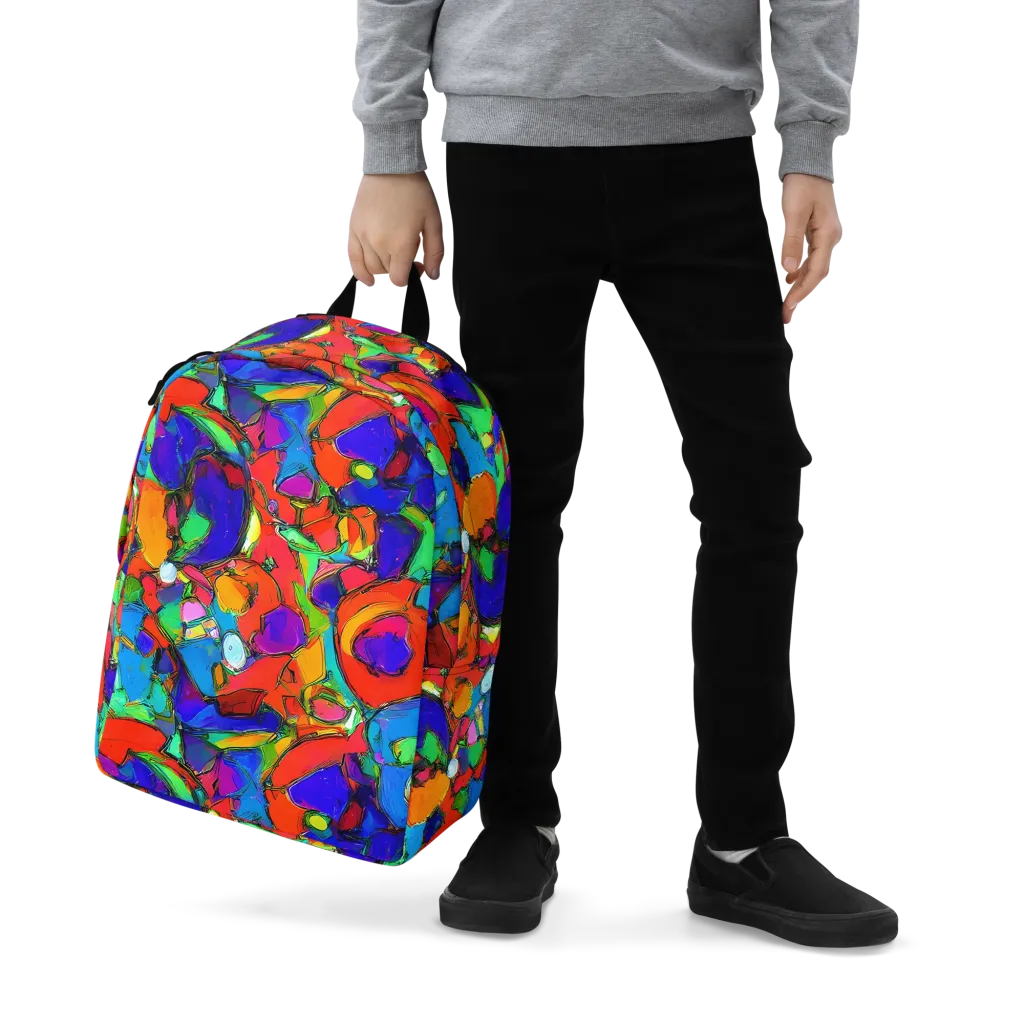 Kaleidoscope Clash on Minimalist Backpack — Zoomed-in