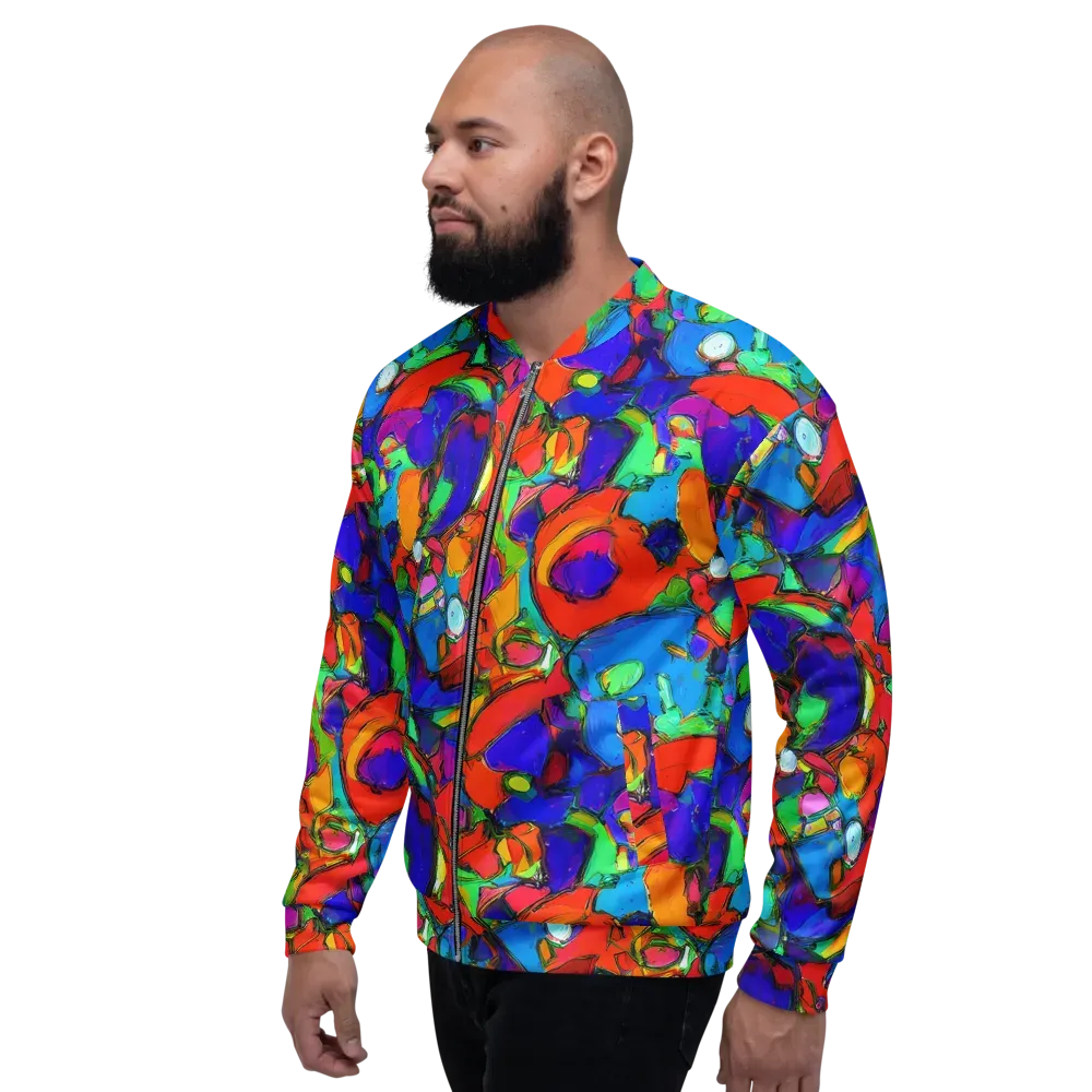 Kaleidoscope Clash on Bomber Jacket — Left