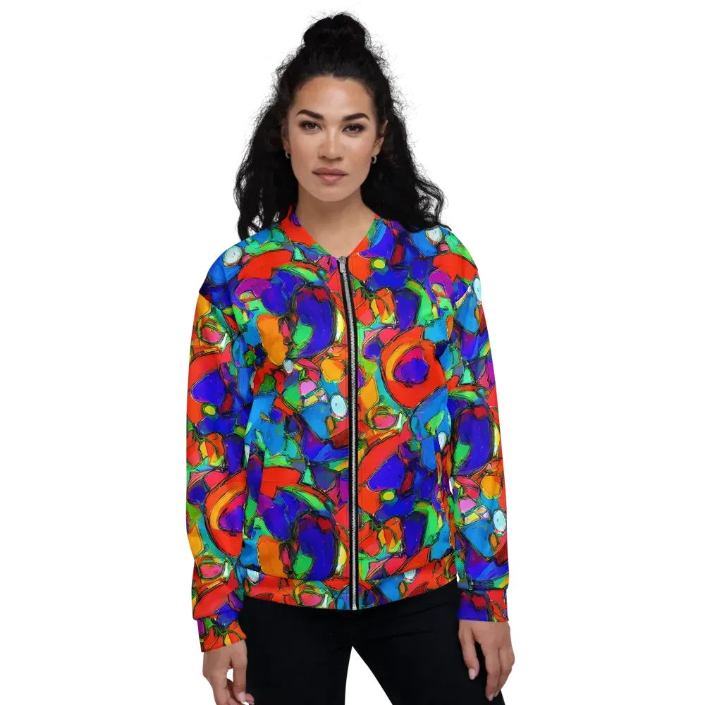 Kaleidoscope Clash on Bomber Jacket — Front
