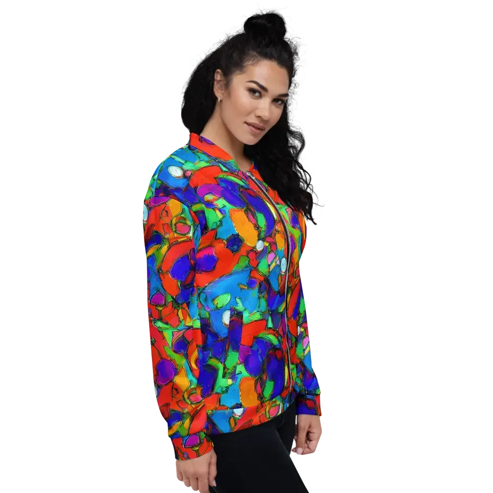 Kaleidoscope Clash on Bomber Jacket — Right