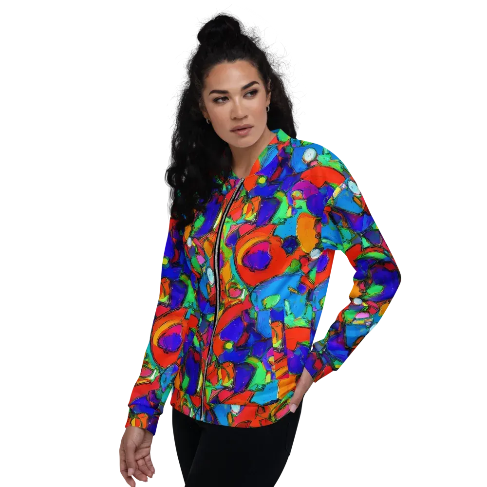 Kaleidoscope Clash on Bomber Jacket — Left