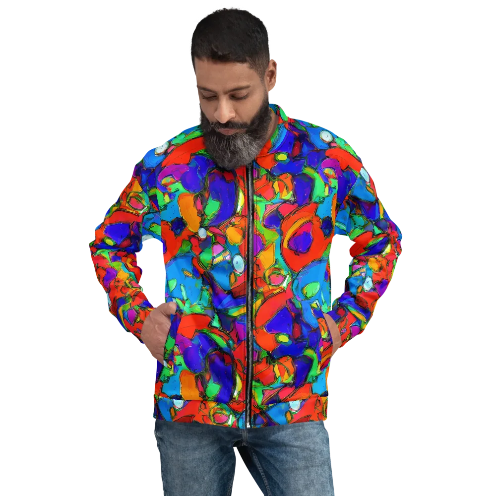 Kaleidoscope Clash on Bomber Jacket — Front