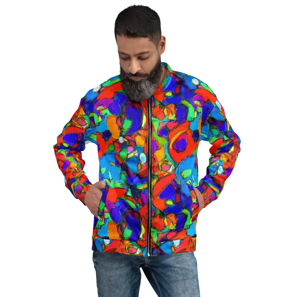 Kaleidoscope Clash on Bomber Jacket — Front