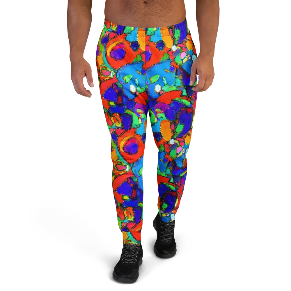 Kaleidoscope Clash on Men's Joggers — Front