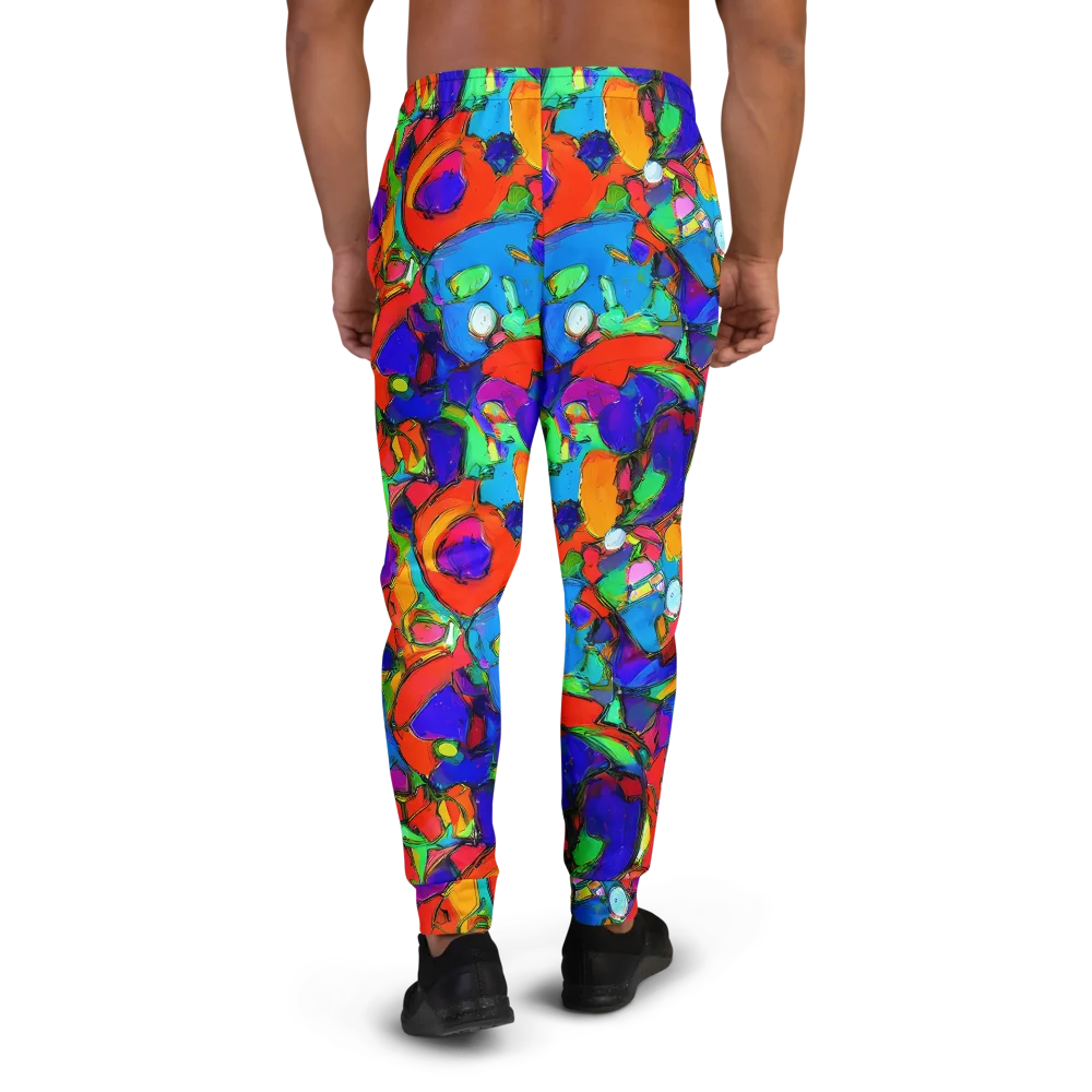 Kaleidoscope Clash on Men's Joggers — Back