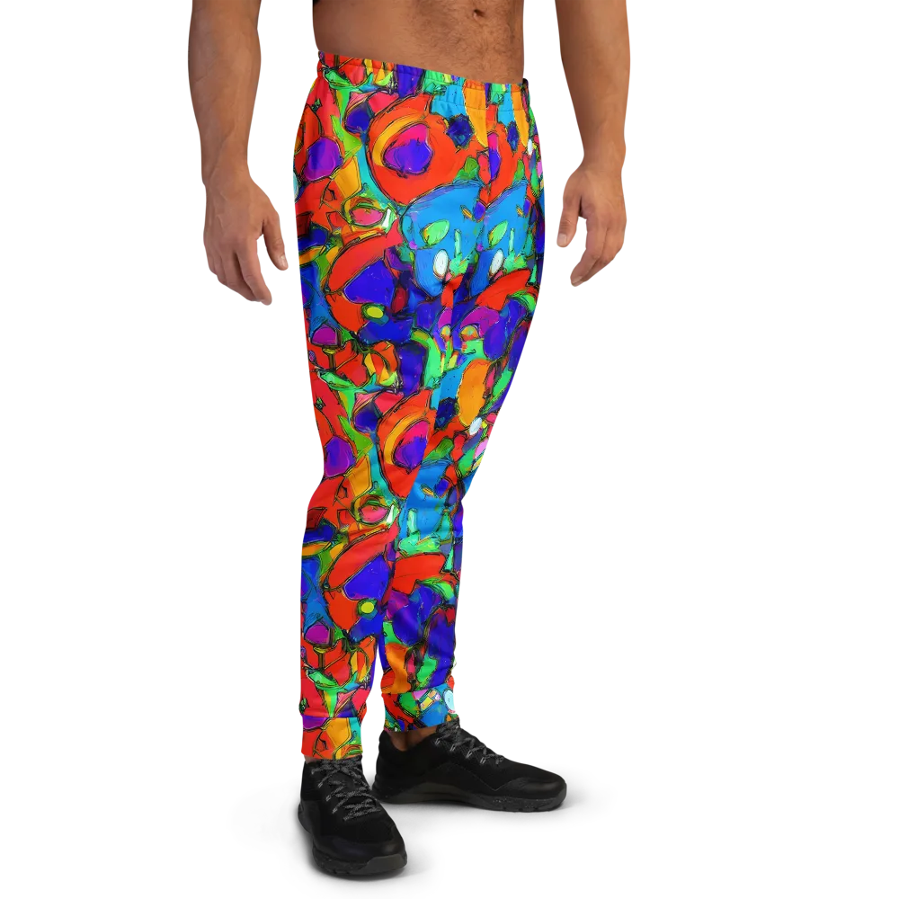 Kaleidoscope Clash on Men's Joggers — Right