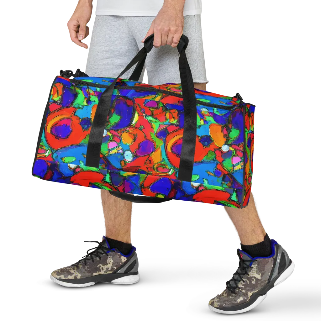 Kaleidoscope Clash on Duffle Bag — Front
