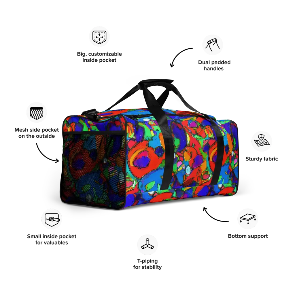 Kaleidoscope Clash on Duffle Bag — Right Front