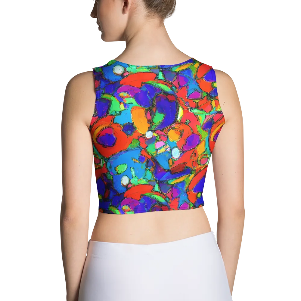 Kaleidoscope Clash on Crop Top — Back