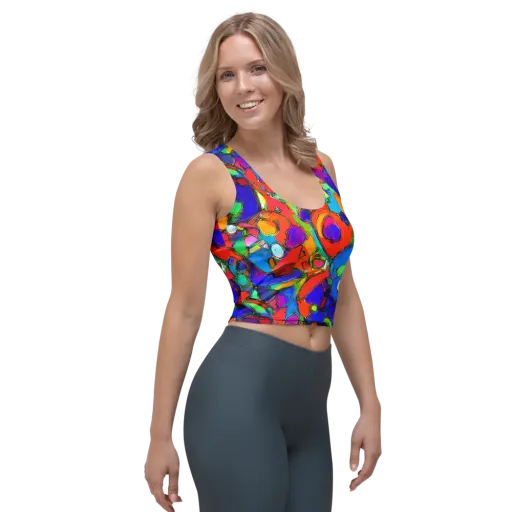 Kaleidoscope Clash on a Crop Top