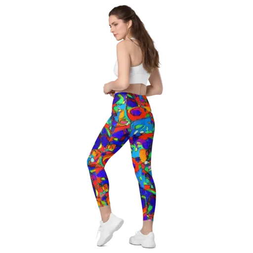 Kaleidoscope Clash on a Leggings with Pockets