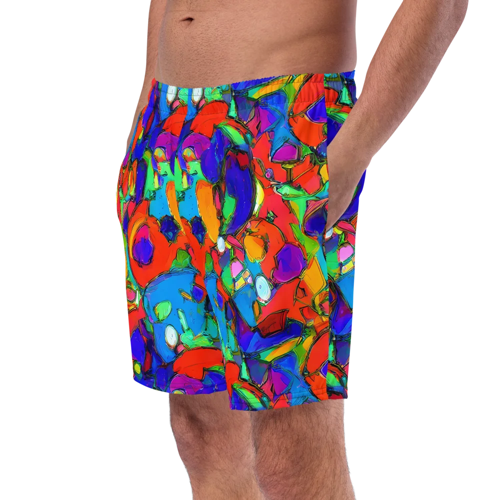 Kaleidoscope Clash on Swim Trunks — Left Front