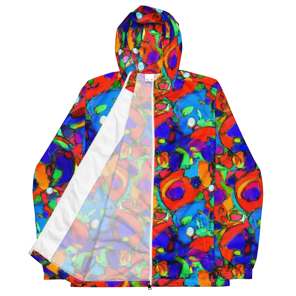 Kaleidoscope Clash on Men's Windbreaker — Front