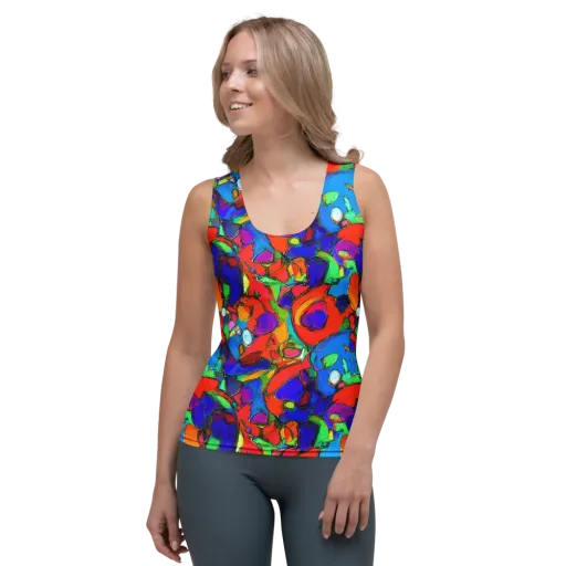 Kaleidoscope Clash on a Women's Tank Top