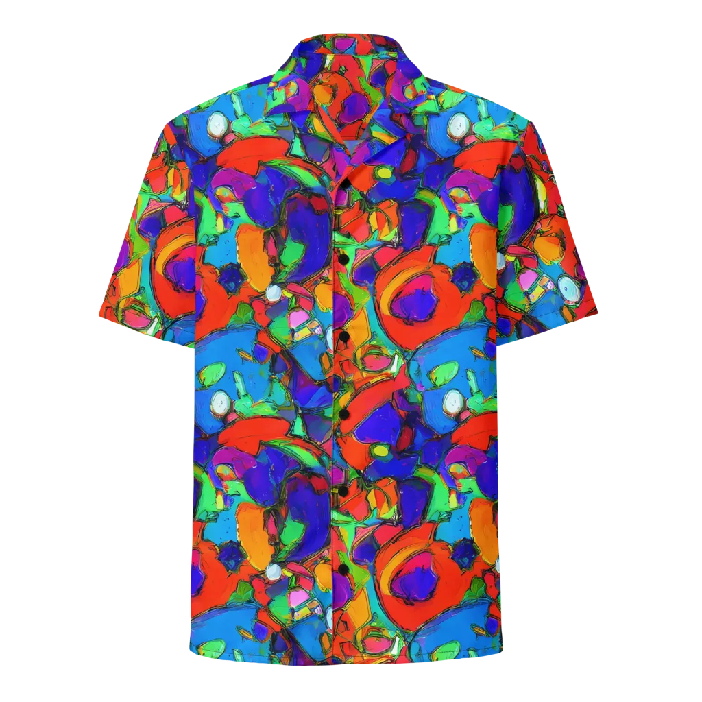 Kaleidoscope Clash on Button Shirt — Front