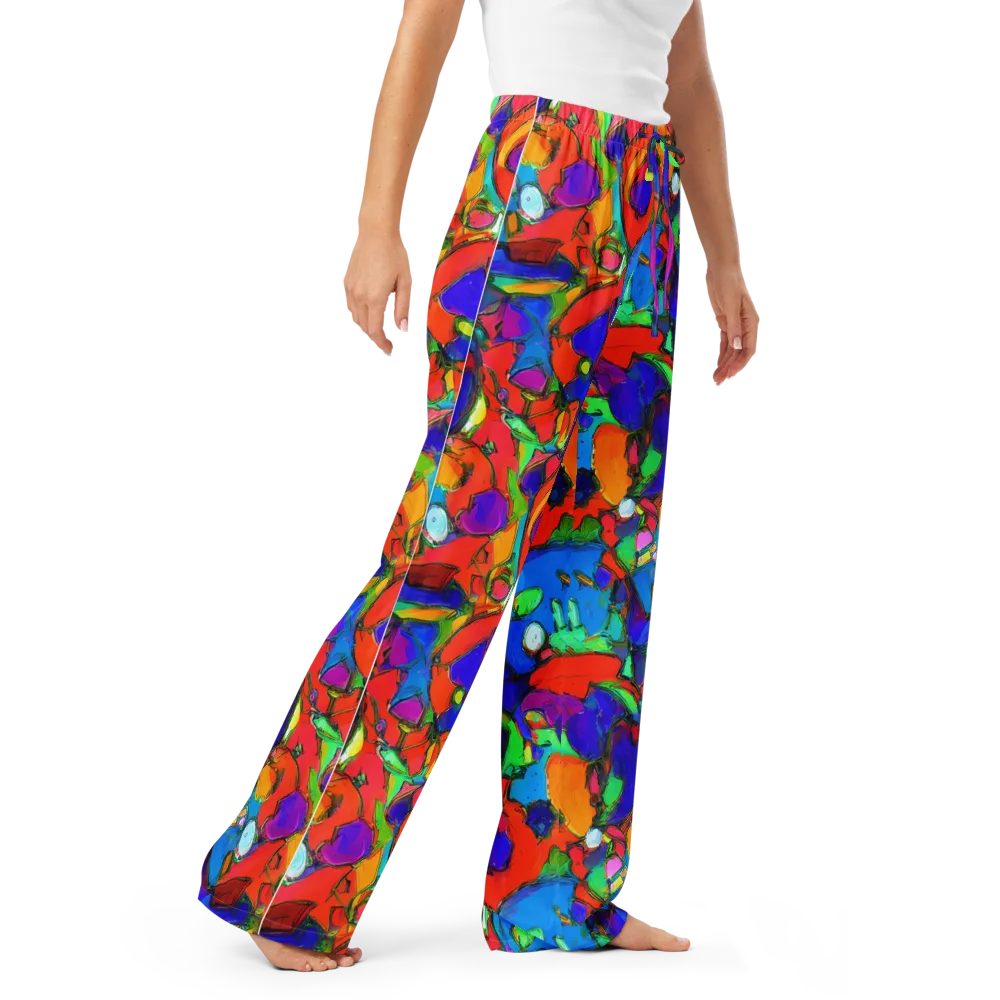 Kaleidoscope Clash on Women's Pajama Pants — Right Front
