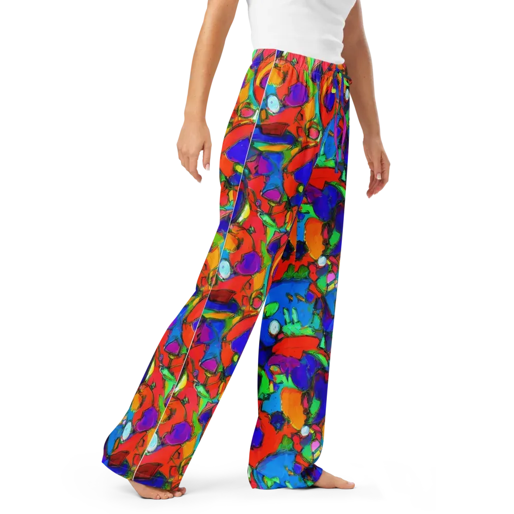Kaleidoscope Clash on Women's Pajama Pants — Right Front