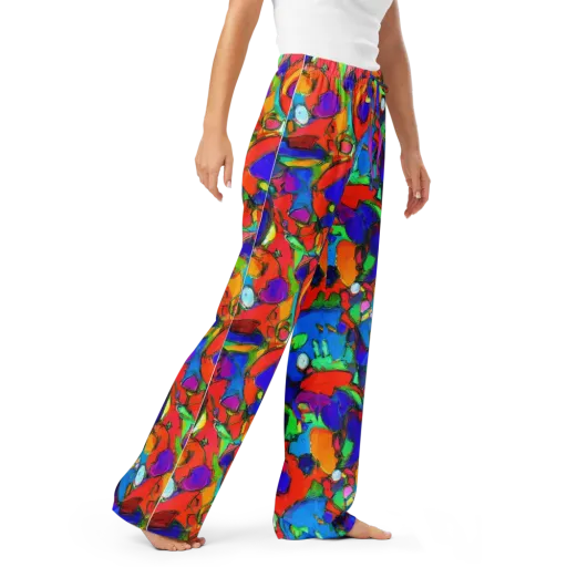 Kaleidoscope Clash on a Women's Pajama Pants