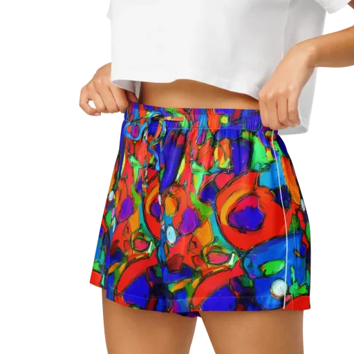 Kaleidoscope Clash on a Women's Pajama Shorts