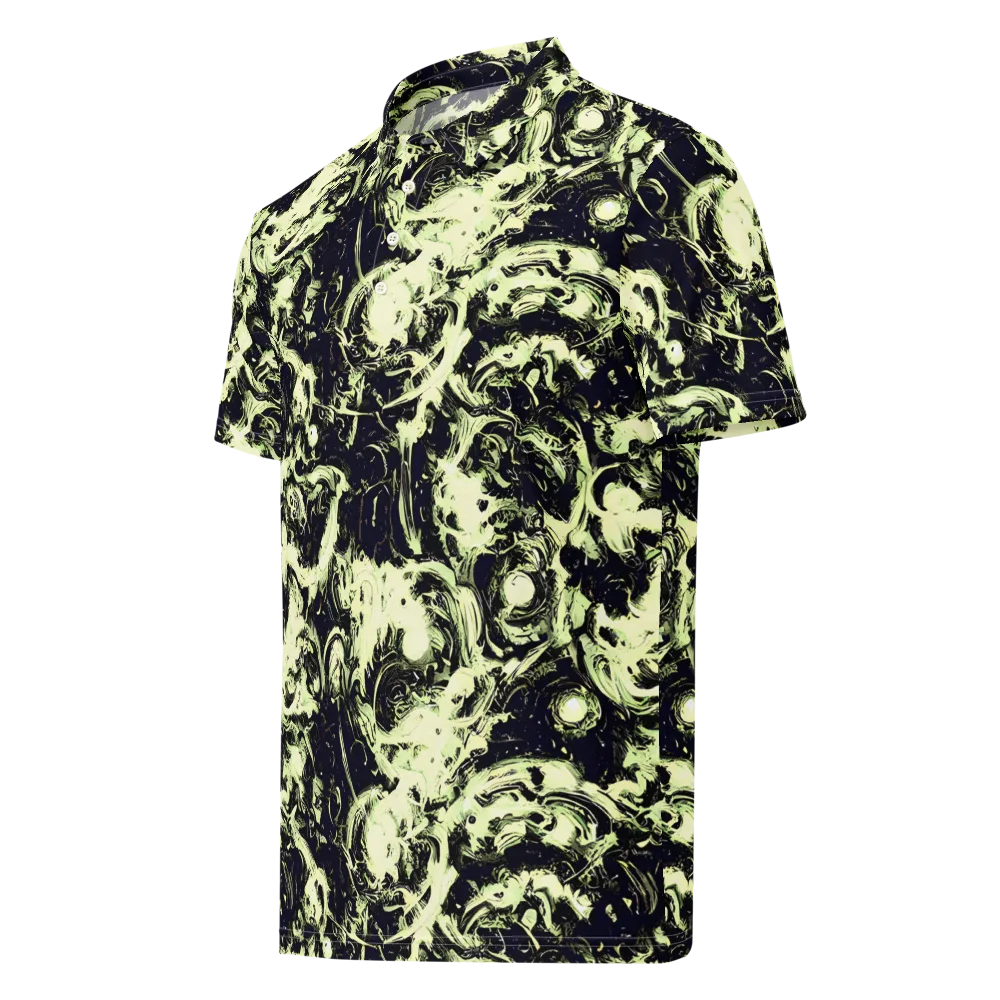 Acid Bone Garden on Men's Slim Fit Polo Shirt — Left Front