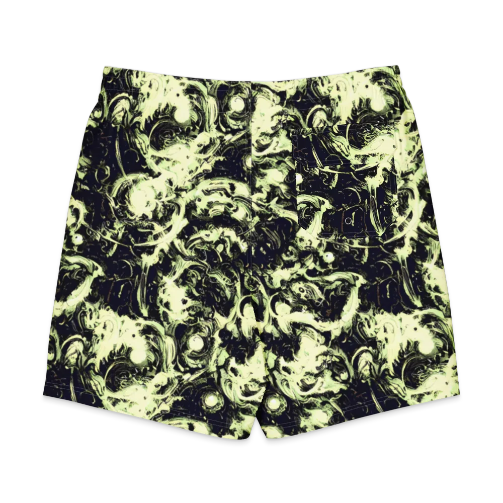 Acid Bone Garden on Men's Board Shorts — Back