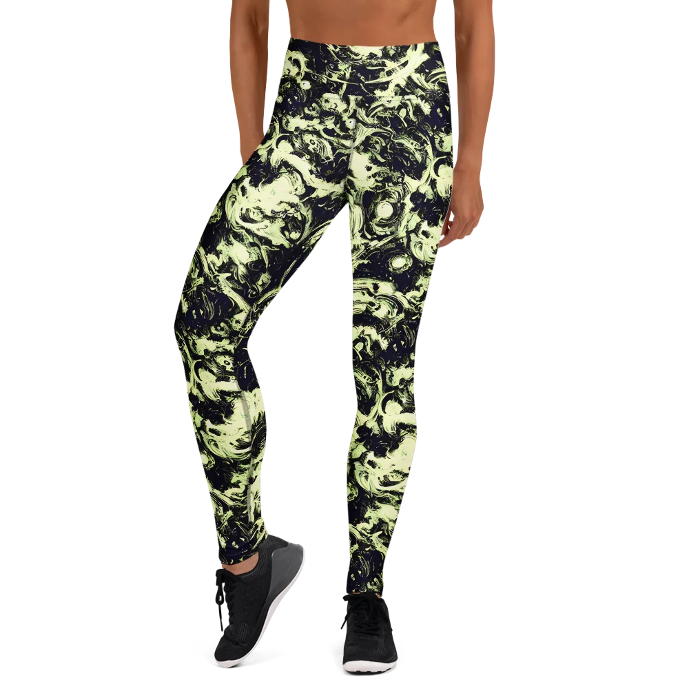 Acid Bone Garden on Yoga Leggings — Front