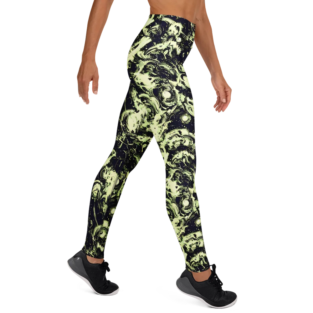 Acid Bone Garden on Yoga Leggings — Right