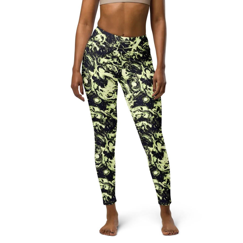 Acid Bone Garden on Yoga Leggings — Front