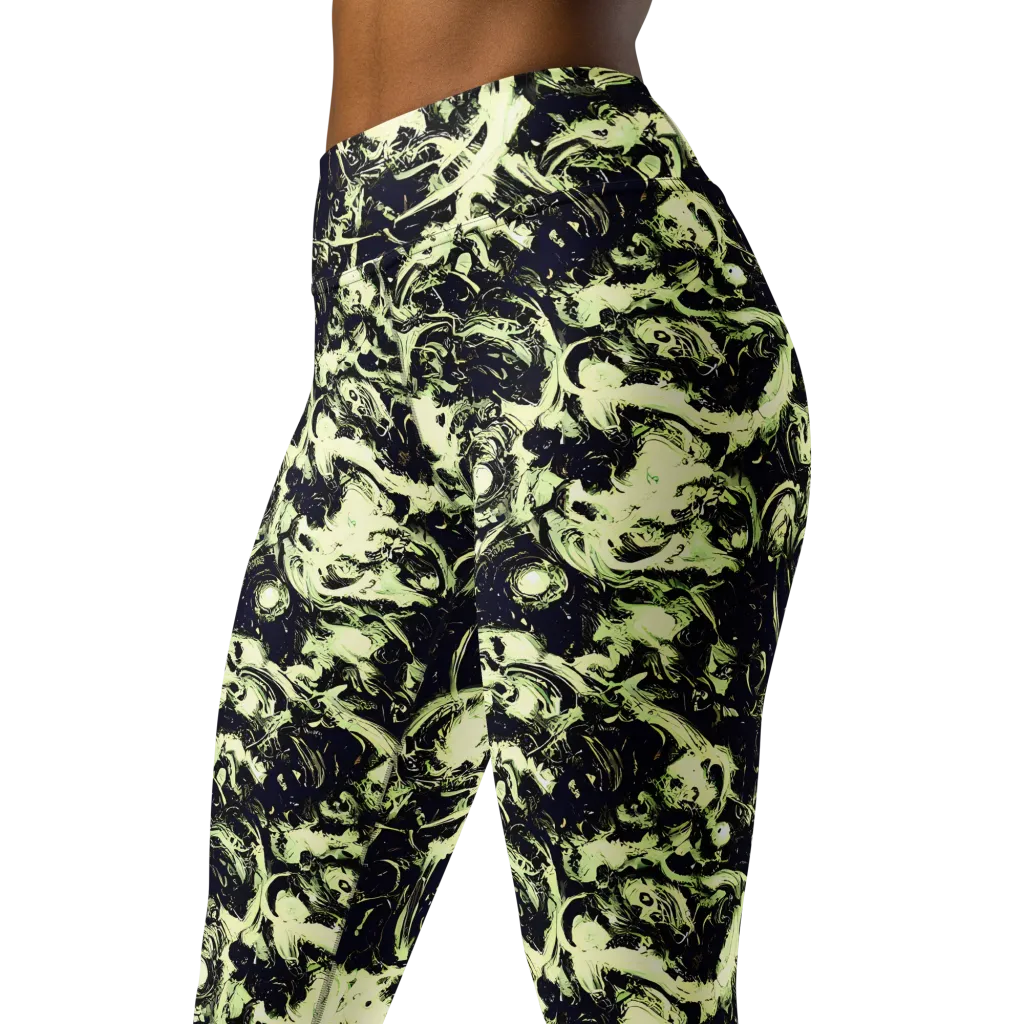 Acid Bone Garden on Yoga Leggings — Left Front