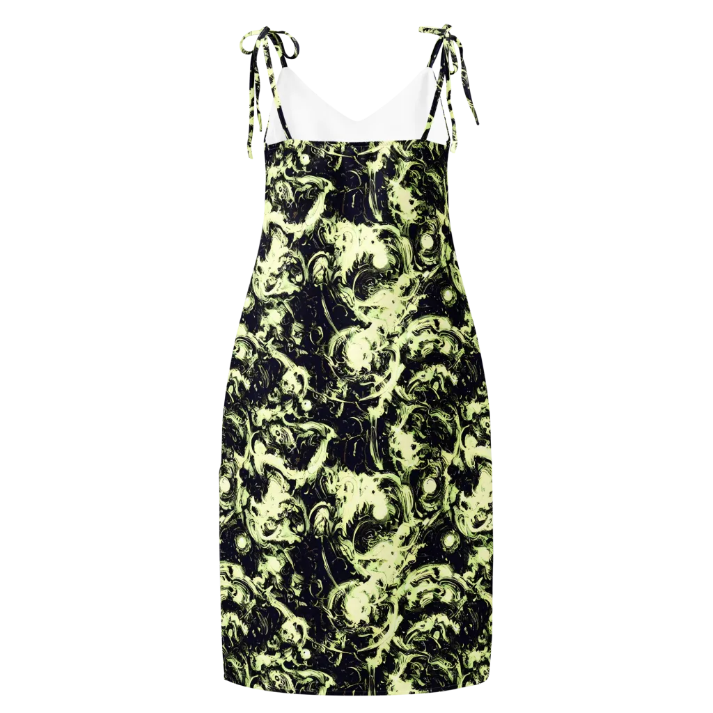 Acid Bone Garden on Slip Dress — Back