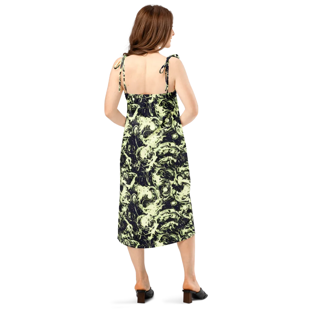 Acid Bone Garden on Slip Dress — Back