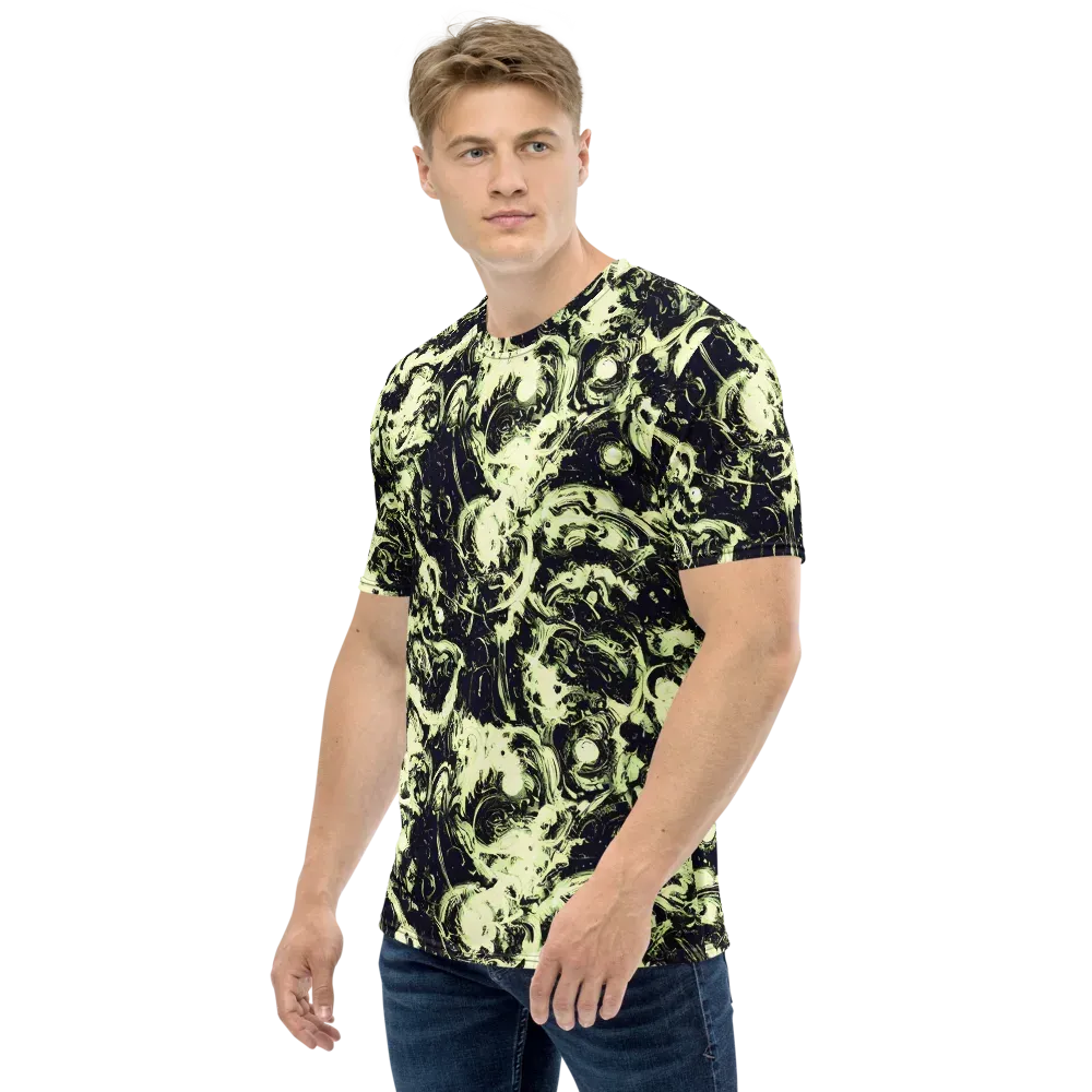 Acid Bone Garden on Men's Crew Neck T-Shirt — Left
