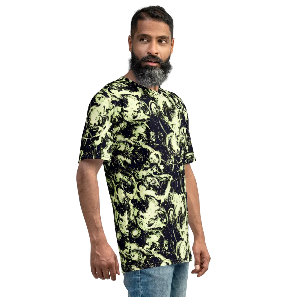 Acid Bone Garden on Men's Crew Neck T-Shirt — Right