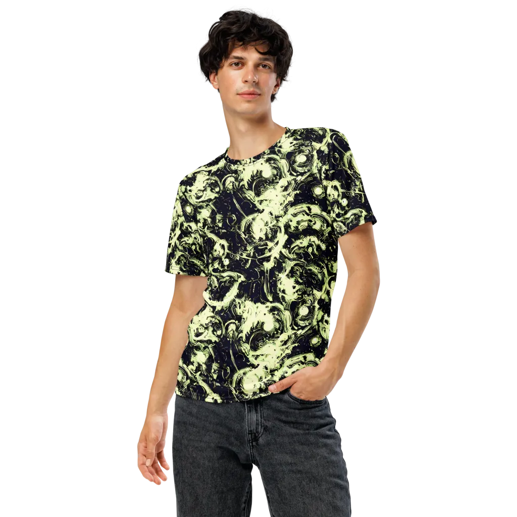Acid Bone Garden on Men's Crew Neck T-Shirt — Front