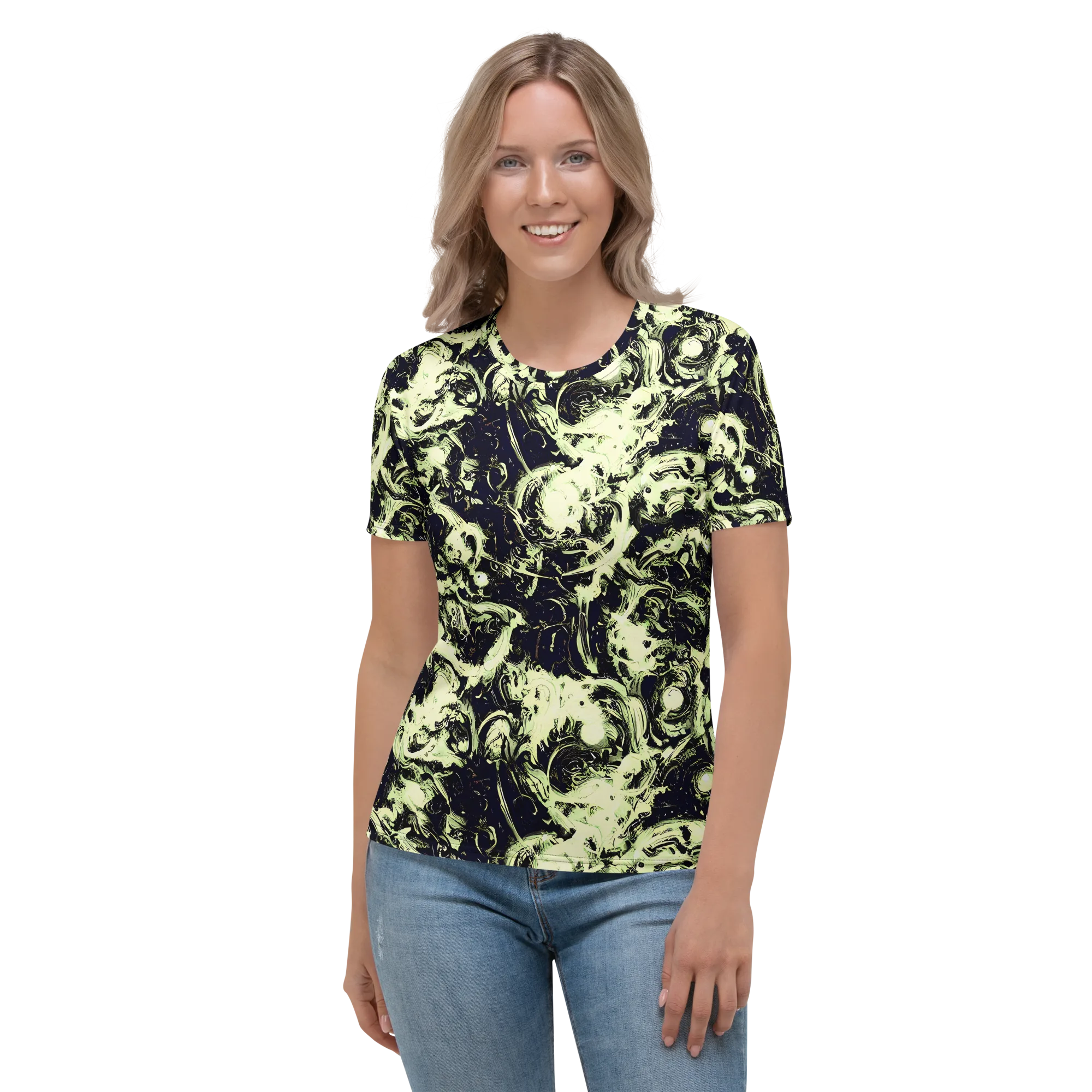 Acid Bone Garden on Women's Crew Neck T-Shirt — Front