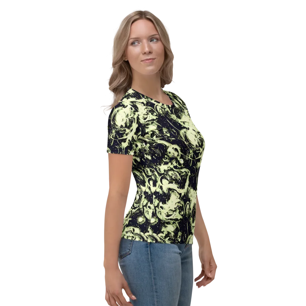 Acid Bone Garden on Women's Crew Neck T-Shirt — Right