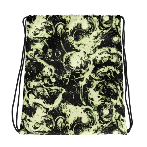 Acid Bone Garden on a Drawstring Bag
