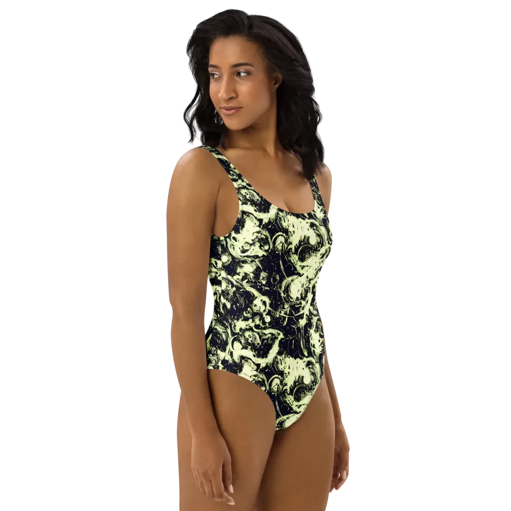 Acid Bone Garden on One-Piece Swimsuit — Right
