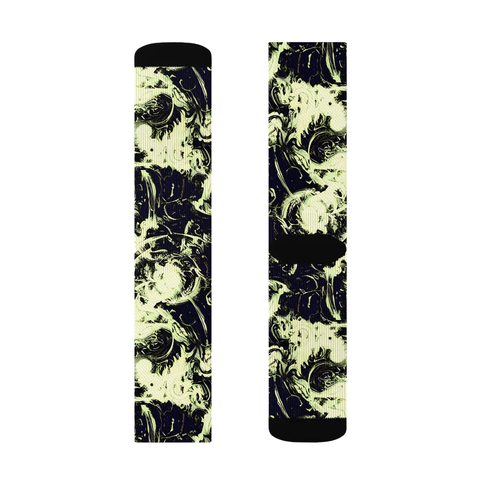 Acid Bone Garden on Socks — Left Sock