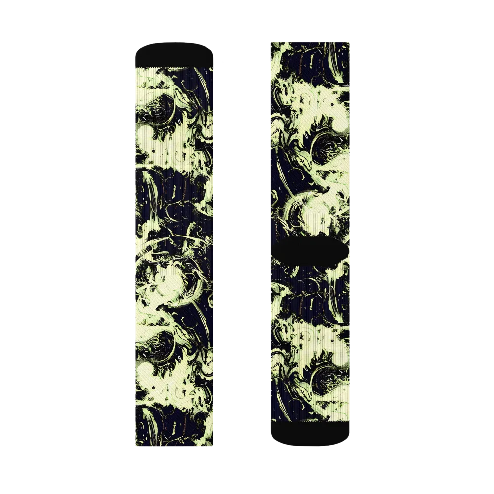 Acid Bone Garden on Socks — Right Sock