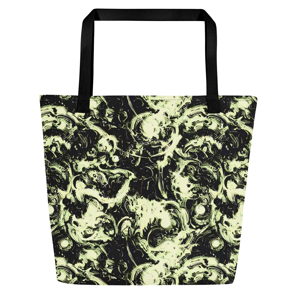 Acid Bone Garden on Large Tote Bag W/ Pocket — Front