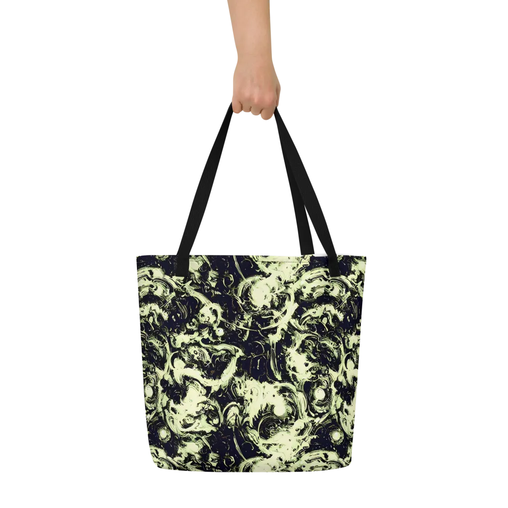 Acid Bone Garden on Large Tote Bag W/ Pocket — Front