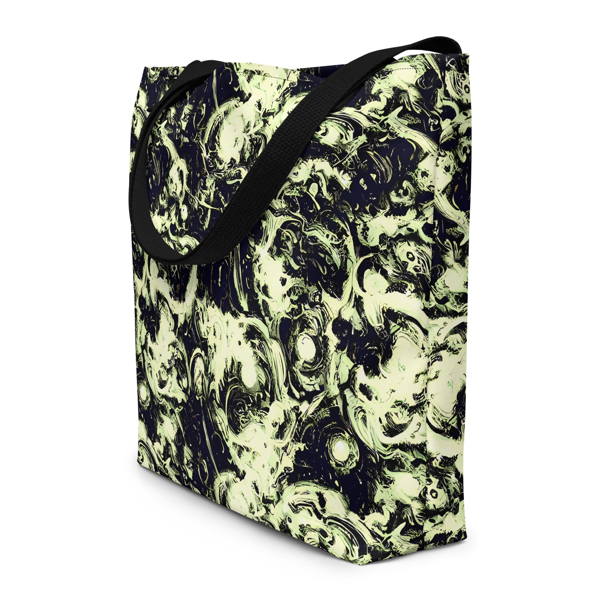 Acid Bone Garden on Large Tote Bag W/ Pocket — Front