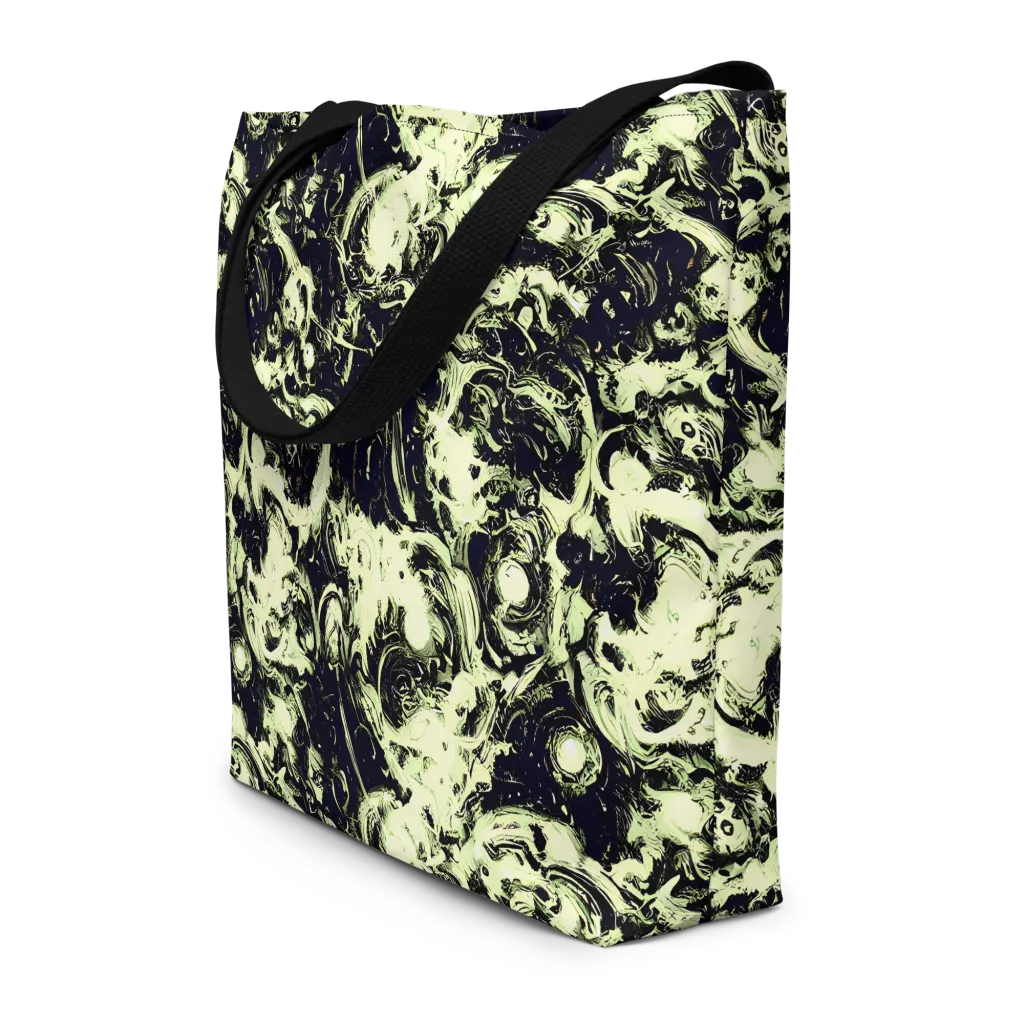 Acid Bone Garden on Large Tote Bag W/ Pocket — Front