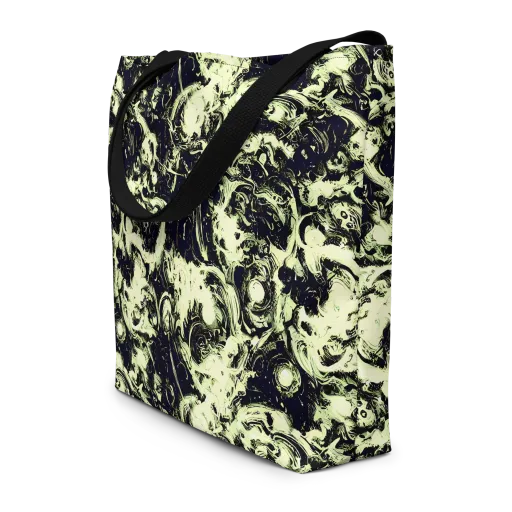 Acid Bone Garden on a Large Tote Bag W/ Pocket
