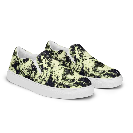 Acid Bone Garden on a Women's Slip-On Canvas Shoes