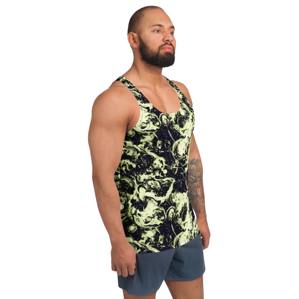 Acid Bone Garden on Men's Tank Top — Right Front