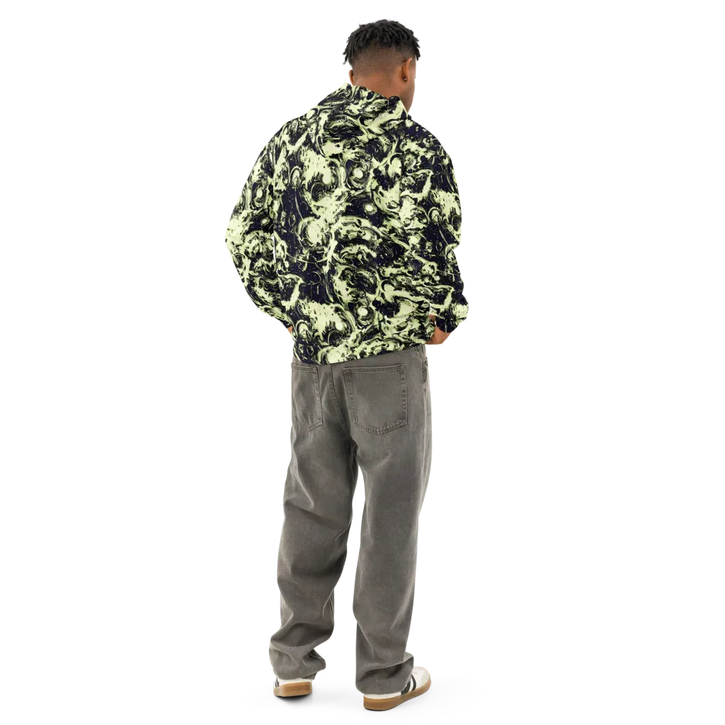 Acid Bone Garden on Cotton Hoodie — Back